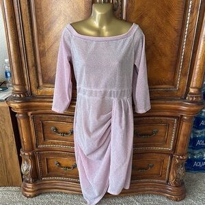 Elegant Pink Off-Shoulder Dress